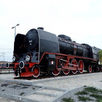 Zabytkowy parowóz Pt47 w Skarżysku-Kamiennej