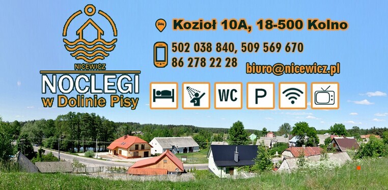 Noclegi w Dolinie Pisy | Kolno - pokój gościnny na równinie