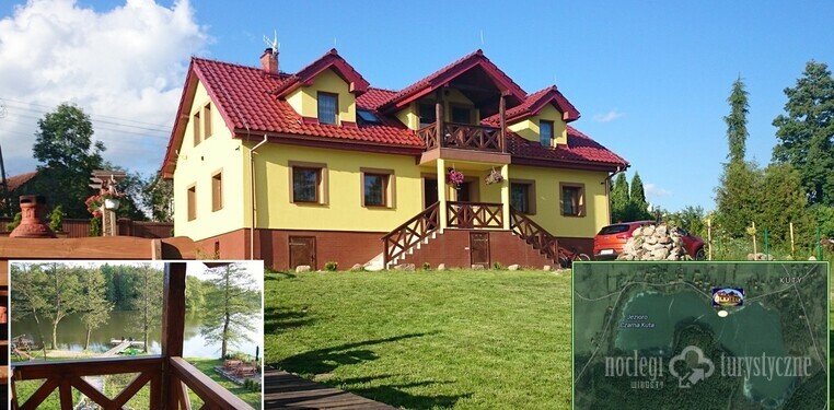 Mazurski Raj - dom i apartamenty 110m2 bezp. nad jeziorem, Mazury - Kuty noclegi